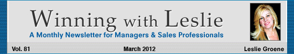 Winning with Leslie Groene March 2012